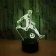 3D LED nakts lampiņa Futbolists RGB