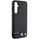 BMW Leather Carbon vāciņš priekš Samsung Galaxy S23 FE S711 BMHCS23FE22NBCK, melns