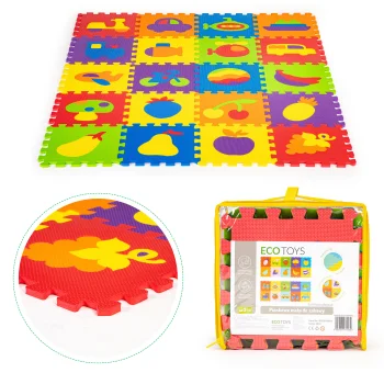 Ecotoys EVA putu attīstošais paklājiņš puzle, 20 gab., 148x119 cm