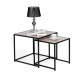 Kafijas galdiņu komplekts 2 gab. ModernHome, industriāls loft stils