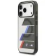 BMW M IML Metal Buttons Tricolor Lines MagSafe vāciņš iPhone 17 Pro Max, pelēks