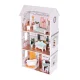 Ecotoys Alice leļļu māja, 3 stāvi, 9 mēbeles
