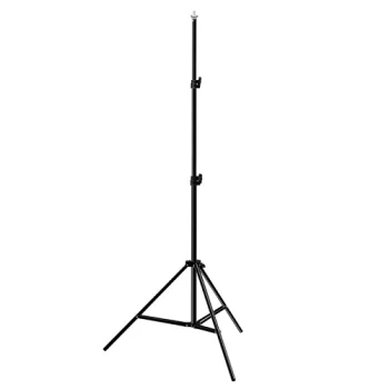 Statīvs fototehnikai un LED lampām, 2.1 m, melns