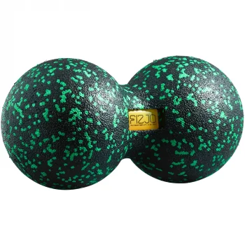 4Fizjo dubultā masāžas bumbiņa EPP 12 cm, melna/zaļa
