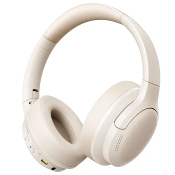 Baseus Bass BH1 Lite bezvadu austiņas Starlight Off-White