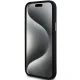 DKNY iPhone 15 / 14 / 13 vāciņš Liquid Silicone Metal Logo, melns