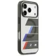 BMW M IML Metal Buttons Tricolor Lines MagSafe vāciņš iPhone 17 Pro Max, pelēks