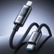 Joyroom S-A16 Pro USB-C uz Lightning kabelis 30W ar displeju 1.2m, melns