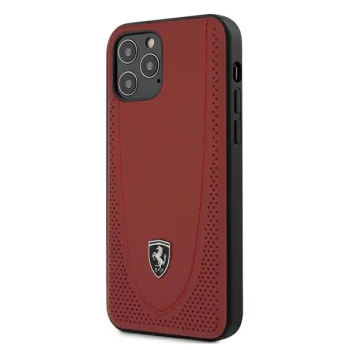 Ferrari iPhone 12 / 12 Pro vāciņš Off Track Perforated, sarkans