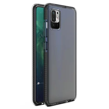 Vāciņš Xiaomi Redmi Note 10 5G / Poco M3 Pro Spring Case, caurspīdīgs ar melnu rāmi