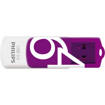 USB zibatmiņa Philips Vivid Edition 64 GB USB 3.0, balta / violeta