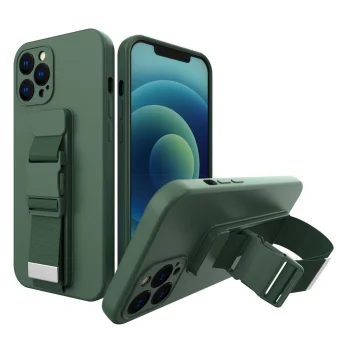 Rope Case vāciņš ar siksniņu Samsung Galaxy A32 4G, tumši zaļš