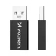Wozinsky WAAC-01 USB-A uz USB-C OTG adapteris, 10 Gb/s, 3 A, melns