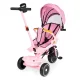 ECOTOYS 2-in-1 trīsriteņu velosipēds ar grozāmu sēdekli, rozā