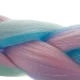 Soulima sintētiskie mati Ombre, zili/violeti, 60 cm