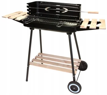 Dārza grils barbekjū BBQ mangals ar plauktiem un piederumiem | Garden Barbecue Grill with Shelves