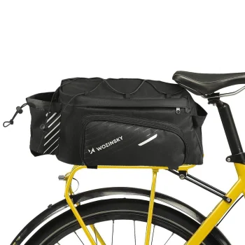 Wozinsky velosomas bagāžnieka soma ar plecu siksnu 9L, melna