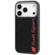 Audi R8 Carbon Fiber MagSafe vāciņš viedtālrunim iPhone 17 Pro, melns
