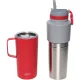 Asobu Twin Pack ūdens pudele un termokrūze, 0.9L + 0.6L, Sarkana