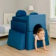 Ecotoys TMSRT-15-NB Modulārs Bērnu Dīvāns 10 Daļas, Zils