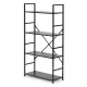 Plaukts ar 4 plauktiem ModernHome lofta stilā 58.5x23.5x113 cm, melns