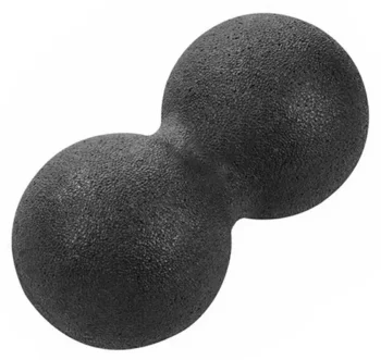 Dubultā masāžas bumbiņa FT31E, 12 x 6 cm, melna