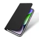 Dux Ducis iPhone 15 Plus atverams vāciņš maciņš grāmatiņa Skin Pro, melns