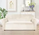Velūra dīvāna pārvalks, Bēšs | Velour Couch Cover