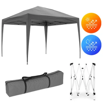 Multigarden 3x3 m automātiski saliekams dārza paviljons, pelēks