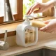 Šķidro ziepju dozators 300ml, ziloņkaula balts
