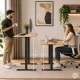 ModernHome elektriski regulējams galds 140x60 cm 72-118 cm, gaišs ozols
