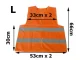 Oranža brīdinājuma atstarojošā veste, izmērs L
