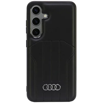 Audi Synthetic Leather MagSafe vāciņš Samsung Galaxy S24, melns