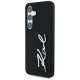 Karl Lagerfeld Silicone Metal Signature Logo vāciņš Samsung Galaxy S25, melns