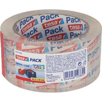 Iepakošanas līmlente Tesa Tesapack Crystal Clear 66 m x 50 mm, caurspīdīga