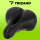 Trizand 00020987 velosipēda sēdeklis ar amortizāciju un pārvalku, melns