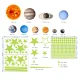 Fluorescējošās Uzlīmes Planētas Zvaigznes Kosmoss, 453 elementi | Fluorescent Stickers