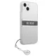 Guess iPhone 13 mini vāciņš 4G Gray Strap Charm, caurspīdīgs