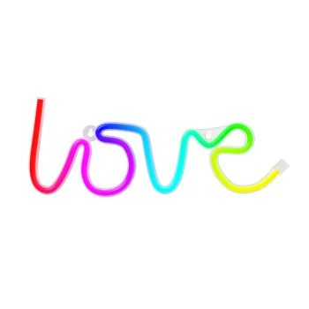 Forever Light FLRN01 LOVE RGB LED Neona Lampa ar Pulti