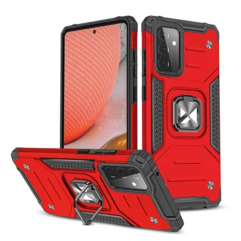 Wozinsky Ring Armor vāciņš Samsung Galaxy A72 4G ar gredzenu un statīvu, sarkans