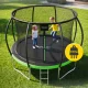 Dārza batuts bērniem 4FIZJO PRO 312 cm 10FT, zaļš/melns