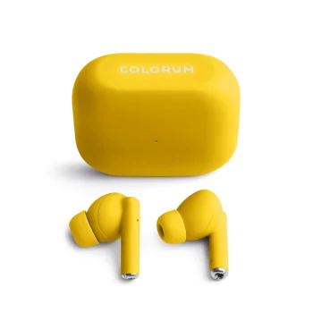 Colorum CTWS-05 TWS bezvadu austiņas, dzeltenas