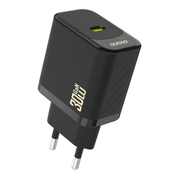 Dudao A27P 30W PD GaN USB-C tīkla lādētājs, melns