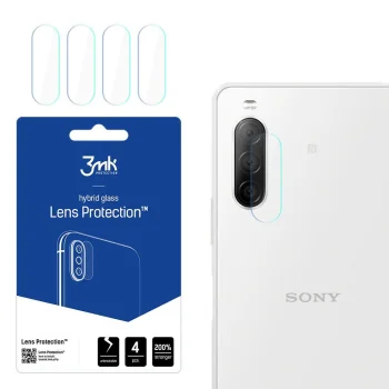 Sony Xperia 10 II Aizmugurējās Kameras Aizsargstikls, 4 gab. | 3MK Lens Protection Back Camera Hybrid Glass Protector
