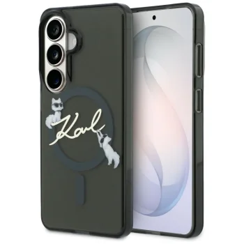 Karl Lagerfeld IML KC Script MagSafe vāciņš Samsung Galaxy S26 Plus, melns