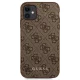 Guess 4G Metal Gold Logo vāciņš iPhone 11 / XR, brūns