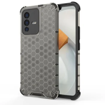 Vāciņš Vivo V23 5G Honeycomb hibrīda aizsargvāciņš, melns
