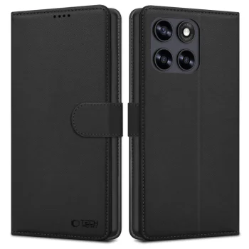 Tech-Protect Wallet atverams vāciņš Motorola Moto G67 / G77, melns