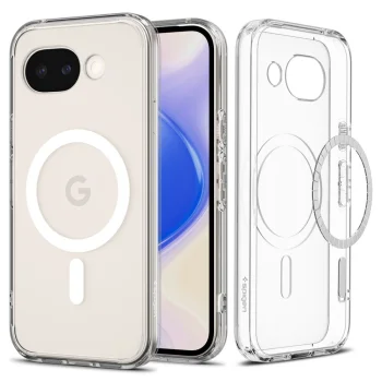 Google Pixel 10a Spigen Ultra Hybrid Mag Magsafe Case Cover, Clear and White | Telefona Vāciņš Maciņš Maks Apvalks...