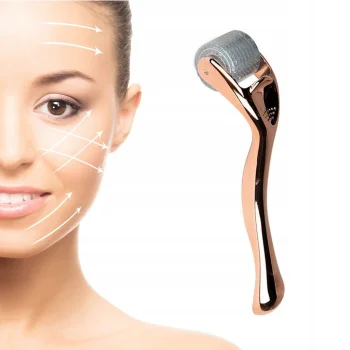 Activeshop Derma Roller mikroadatu mezoterapijai, 0.25 mm, 192 titāna adatas, Rose Gold